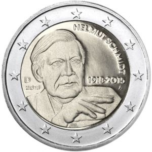 GERMANY 2 EURO 2018 - 100TH ANNIVERSARY OF THE BIRTH OF GERMAN FEDERAL CHANCELLOR HELMUT SCHMIDT - A - BERLIN